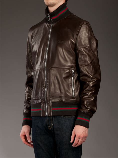 Gucci leather jacket men